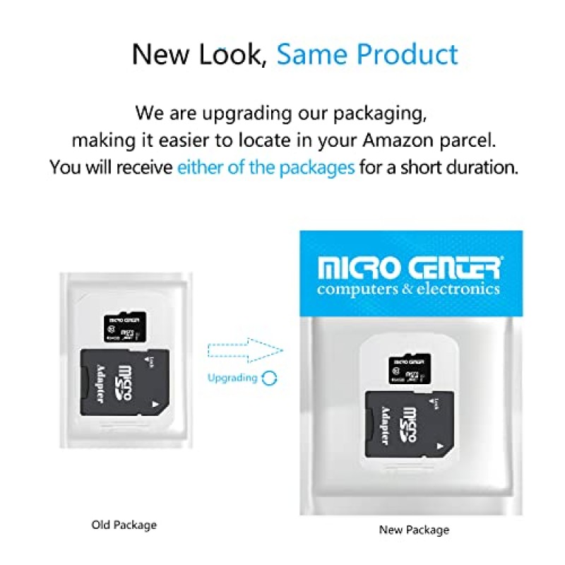 Micro Center 64GB 클래스 10 MicroSDXC 플래시 메모리 카드 10팩(모바일 장치 저장용 어댑터 포함) 전화, 태블릿, 드론 및 풀 HD 비디오 녹화 - 80MB/s UHS-I, C10, U1(10팩)