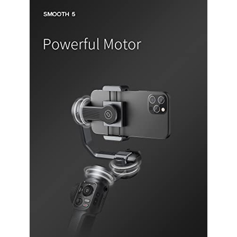 Zhiyun Smooth 5 콤보 스마트폰 휴대폰용 3축 휴대용 짐벌 안정기 iPhone 13 12 11 X 8 7 6 Plus Samsung Galaxy S21 Note 20 Ultra Google Pixel 6용 초점 풀 및 줌 기능