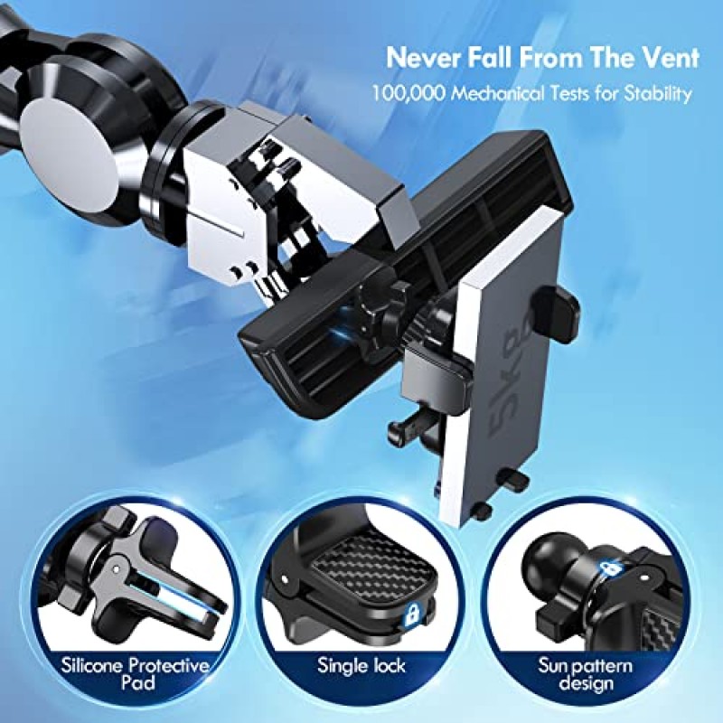 [초내구성] 차량용 휴대폰 홀더, 범용 차량용 휴대폰 홀더 마운트 대시보드 앞 유리 통풍구 iPhone 13 12 11 Pro Max XS X XR, Samsung Galaxy S20+Ultra S10 Note 10 Plus와 호환 가능