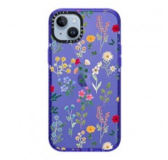 CASETiFY 임팩트 아이폰 14 플러스 케이스 [4X 군용 등급 낙하 테스트 완료 / 8.2ft 낙하 방지] - Spring Botanicals 2 - Peri Purple