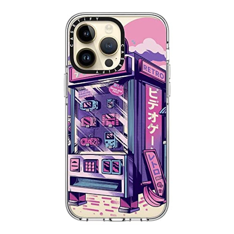 CASETiFY iPhone 14 Pro Max용 클리어 케이스 Magsafe와 호환 가능 - 레트로 자판기