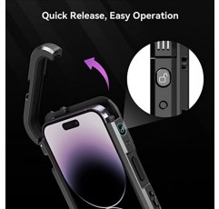 iPhone 14 Pro Max용 SmallRig 스마트폰 비디오 리그 키트, 측면 손잡이가 있는 알루미늄 비디오 안정기 키트, 영화 제작/비디오 촬영/라이브 스트리밍/Vlog-4099용 단일 휴대용 휴대폰 케이지 키트