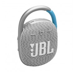 JBL Clip 4 Eco 방수 휴대용 블루투스 스피커 번들 및 gSport 탄소 섬유 케이스(화이트)