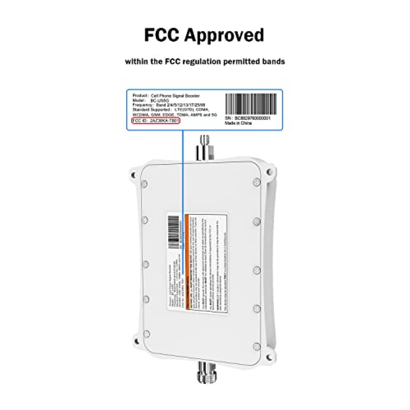 최대 3,000평방미터 규모의 가정용 휴대폰 신호 부스터 Ft, 모든 미국 통신사를 위한 Boost 3G 4G 5G LTE AT&T, T-Mobile, Verizon Signal Booster FCC 승인