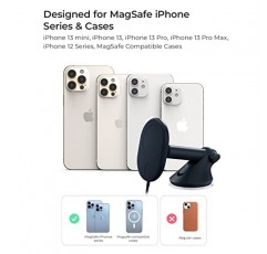 iOttie Velox 자기 무선 충전 대시보드 및 앞유리 차량용 마운트. MagSafe iPhone 및 자동차 마운트용 접착 대시보드 패드와 호환 대시보드 패드