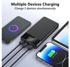 휴대용 충전기, 33800mAh 보조베터리, USB C/USB A 출력을 갖춘 22.5W 고속 충전 배터리 팩, 디지털 디스플레이 iPhone 14/13/12 Pro용 휴대용 휴대폰 충전기 Samsung Google LG iPad AirPods