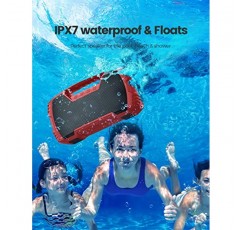 휴대용 무선 Bluetooth 스피커, 40W 시끄러운 소리 IPX7 방수 스피커, 32H 재생 시간, 풍부한 저음, Bluetooth 5.0, TWS 페어링, 내장 마이크, 가정용 야외 스피커, 파티, 수영장, 해변 레드