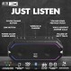 Altec Lansing HydraBlast 무선 휴대용 Bluetooth 스피커, 파티용 IP67 방수, 휴대폰 충전기 및 LED 조명이 내장된 USB C 충전식 야외 스피커, 20시간 재생 시간(검은색)