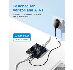 가정 및 사무실용 휴대폰 신호 부스터 - Verizon AT&T 및 T-Mobile용 4G LTE 데이터 부스트 - 65dB 듀얼 밴드 700MHz 대역 12/17/13 셀룰러 중계기 | FCC 승인