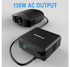 Krisdonia 130W 휴대용 전원 은행, 148WH/40000mAh 휴대용 노트북 충전기 배터리 백업(110V AC 소켓/100W Type-C 포트/CPAP 야외 캠핑 여행 사냥 비상용 USB QC3.0 2개 포함)