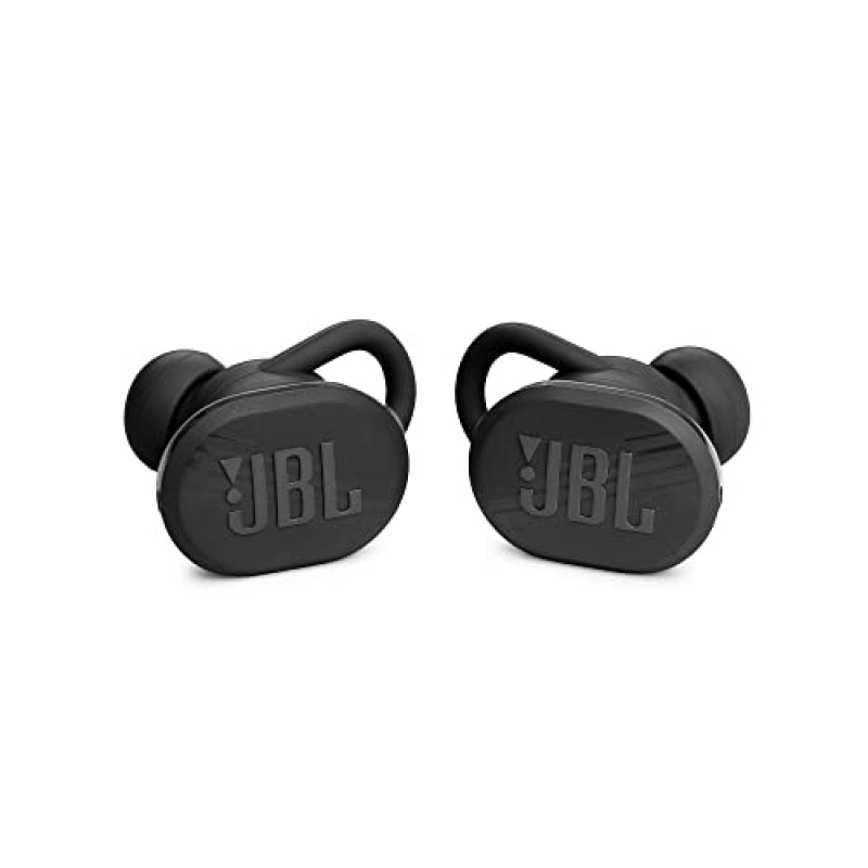 JBL Endurance Race 방수 진정한 무선 액티브 스포츠 이어버드, 마이크 포함, 30시간 배터리 수명, 편안함, 방진, Android 및 Apple iOS 호환(검은색)