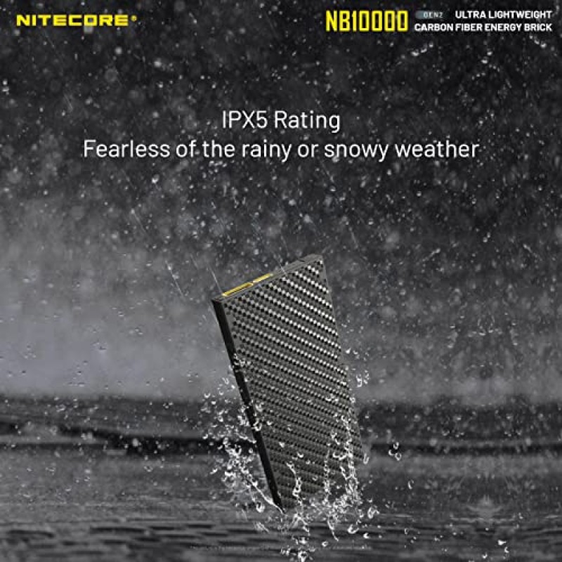 Nitecore NB10000 GEN 2 USB 및 USB-C 듀얼 출력 및 휴대폰, 헤드램프용 케이블이 포함된 초슬림 10000mAh 급속 충전 전원 은행 미니 멀티 도구 키체인 COB 손전등과 함께 번들로 제공되는 LifeMods