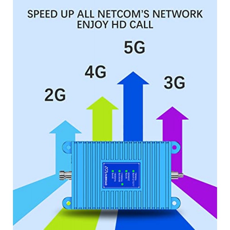 실외/실내 안테나가 포함된 가정용 5,000제곱피트용 Subraod 휴대폰 신호 부스터 휴대폰 배터리 수명 연장 휴대폰 부스터는 Verizon AT&T 및 모든 미국 통신사를 위한 5G 4G LTE 3G를 향상시키며 FCC 승인