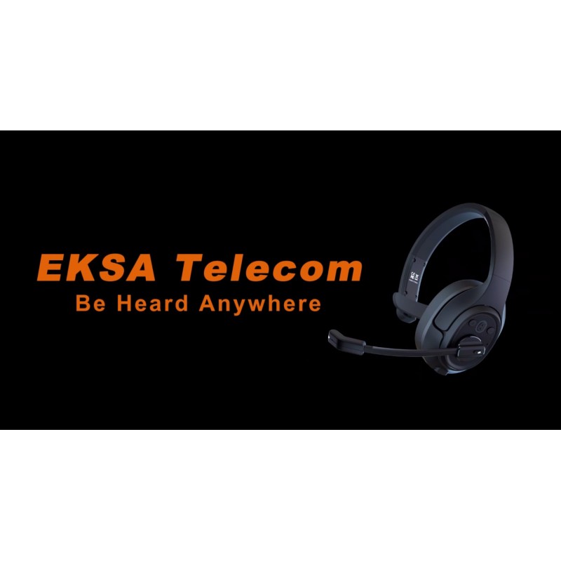 EKSA Bluetooth Trucker 헤드셋, 환경 소음 제거 마이크 및 USB 동글이 포함된 무선 헤드셋, 99피트 장거리, 볼륨 조절, 단일 이어 Trucker 헤드폰, PC/Mac/전화와 작동