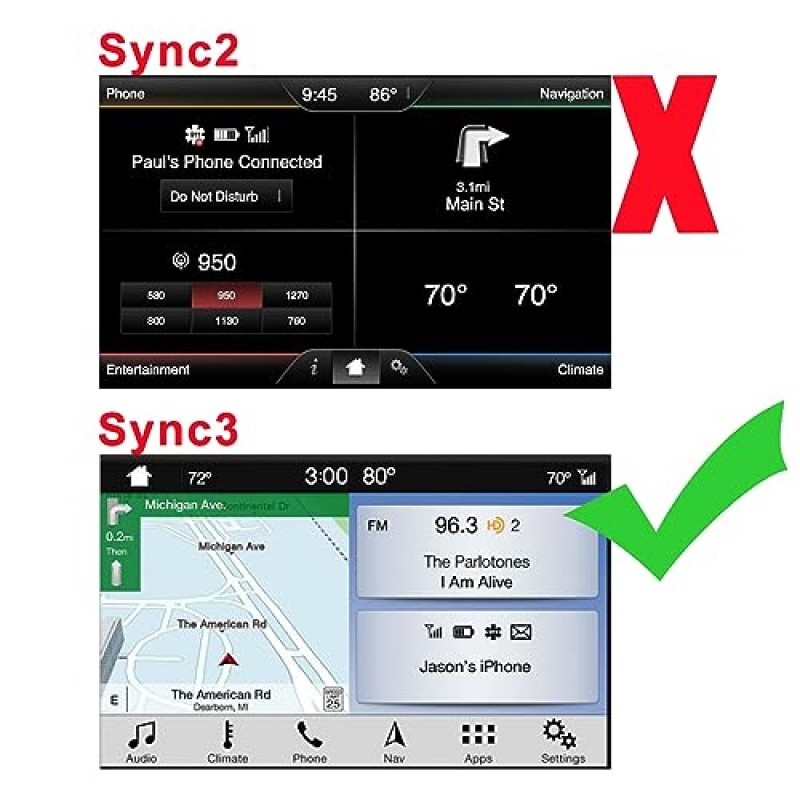 SYNC 3 Apple carplay USB 모듈, Type C + USB 인터페이스 업그레이드 모듈, 호환 Ford SYNC 3.4 USB 허브,hc3z-19a387-E hc3z-19a387-B - 블루