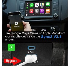 SYNC 3 Apple carplay USB 모듈, Type C + USB 인터페이스 업그레이드 모듈, 호환 Ford SYNC 3.4 USB 허브,hc3z-19a387-E hc3z-19a387-B - 블루