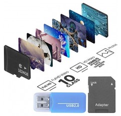 1TB 고속 마이크로 SD 카드 | USB 및 SD 카드 어댑터가 포함된 3개 팩 | 10MB/s 전송 속도 | 플러그 앤 플레이 | 모든 OS 호환 | 매우 안정적이고 안정적인 성능 | UHS-1 클래스 10