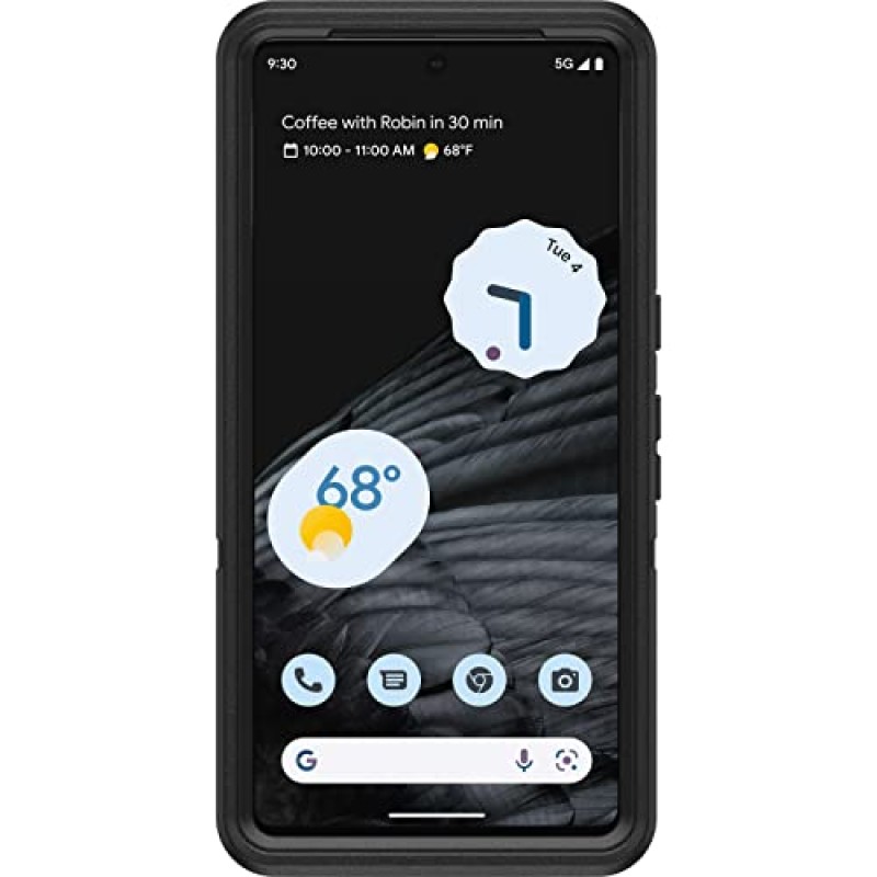 OtterBox Google Pixel 7 Pro Defender 시리즈 케이스 - 검정색, 견고하고 내구성이 뛰어나며 포트 보호 기능이 있으며 홀스터 클립 킥스탠드 포함