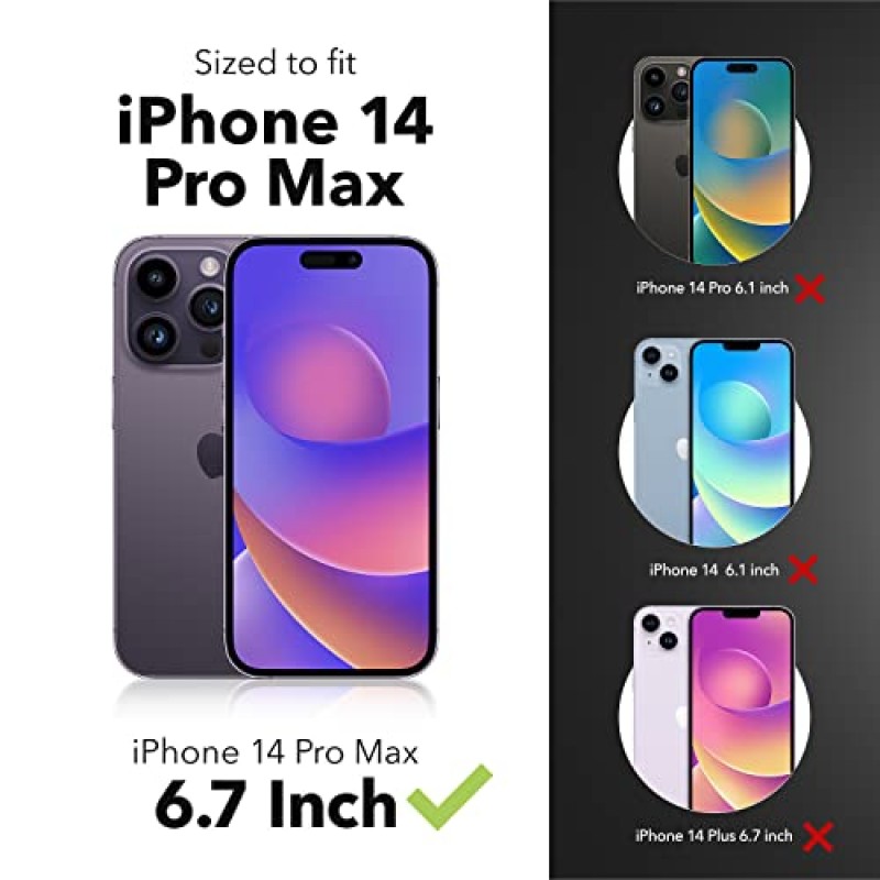 Apple iPhone 14 Pro Max용 ZAGG 보이지 않는 쉴드 유리 엘리트 VisionGuard 화면 보호기 - 5배 더 강력하고 블루라이트 보호, 지문 방지 기술, 설치가 용이함