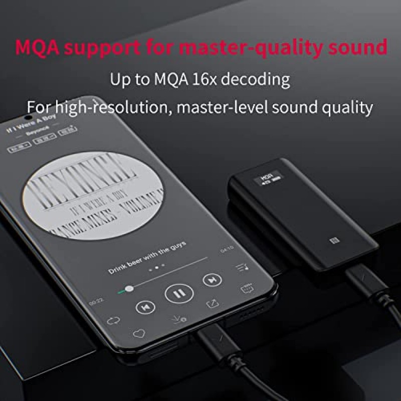 FiiO BTR5-2021 헤드폰 앰프 Bluetooth 5.0 수신기 고해상도 384K/32Bit 기본 DSD256 USB DAC는 스마트폰/PC/노트북/자동차/홈 오디오용 LDAC/aptX HD/MQA를 지원합니다(일반)