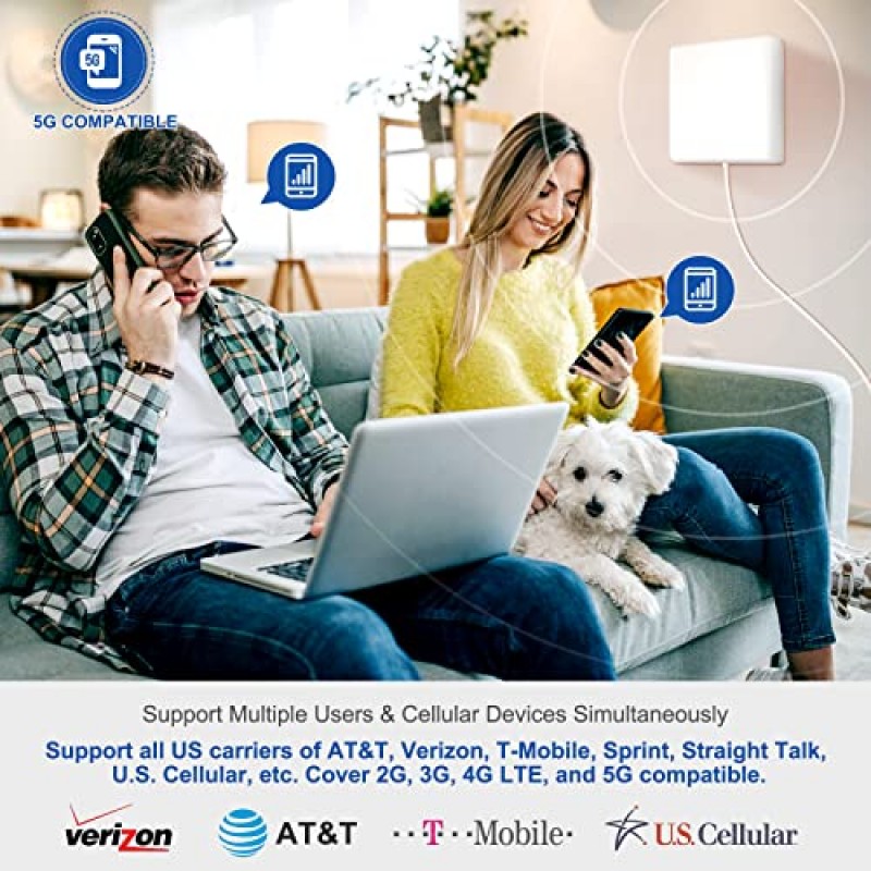 Verizon 휴대폰 신호 부스터 T Mobile AT&T 신호 부스터 5G 4G LTE 모든 통신사 ATT 셀 신호 부스터 AT&T Booster ATT 신호 부스터 Verizon 가정용 휴대폰 부스터 Verizon Extender