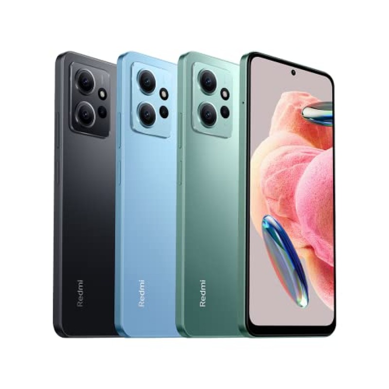 Xiaomi Redmi Note 12 4G LTE(128GB + 4GB) 글로벌 공기계 6.67인치 50MP 트리플(T-Moble/Tello/Mint 미국 시장만 해당) + (33W 고속 차량용 듀얼 충전기 번들 포함) (민트 그린 글로벌 + 33W 차량용 충전기)