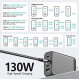 100W USB C GaN 충전기 4 포트 130W PD PPS 초고속 충전 스테이션 Type-C 노트북 벽면 충전기 블록 전원 어댑터 AC 케이블 iPhone 14 iPad MacBook Pro용 다중 포트 Samsung Pixel Lenovo HP Dell