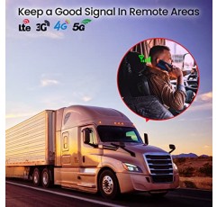 트럭 SUV용 HiBoost 휴대폰 신호 부스터 |전방향성 지붕 안테나| Booster 4G& 5G LTE 미국의 모든 통신사-Verizon,T-Mobile,AT&T| 밴드 12/13/17/25/2/4/5 | 픽업 OTR 부스터 FCC 승인