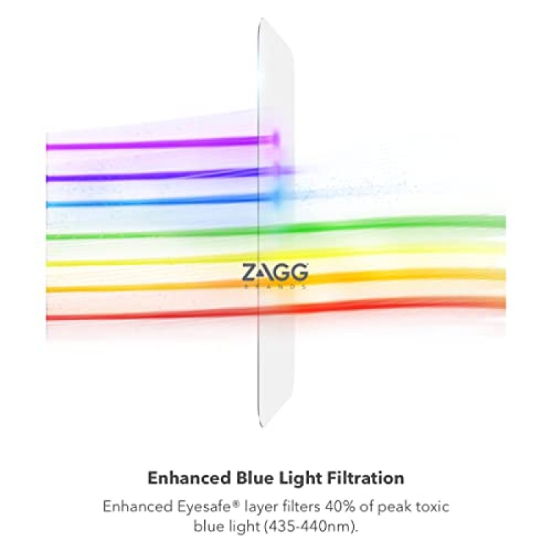 ZAGG InvisibleShield Glass XTR – iPhone SE 2022용 – D3O 포함 – 블루 라이트 필터 – 울트라 터치 민감성 – 매우 매끄러운 표면