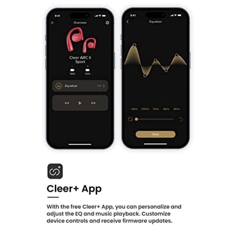 Cleer Audio ARC II 스포츠 Bluetooth 5.3, Android 및 iPhone용 오픈이어 헤드폰, 무선 이어버드, 35시간 배터리 수명, IPX5 방수, 다중 지점 연결 기능이 있는 듀얼 16.3mm 드라이버 레드
