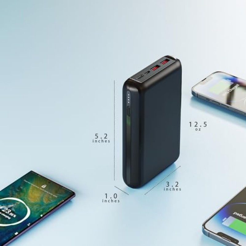 Miady PD 휴대용 충전기 총 출력 85W, 65W USB-C 고속 충전 기능이 있는 20000mAh 보조베터리, iPhone, Android 휴대폰 등을 위한 외부 배터리 팩