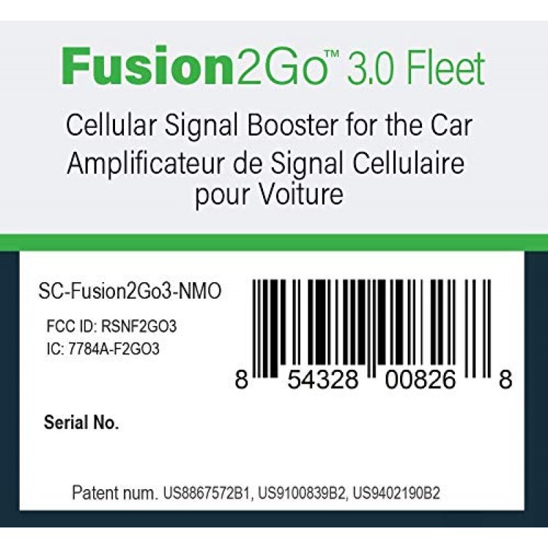 SureCall Fusion2Go 3.0 자동차, 트럭, SUV, 5G/4G LTE용 차량 셀 신호 부스터, 영구 NMO 안테나, 다중 사용자 모든 캐리어 부스터 Verizon AT&T Sprint T-Mobile, FCC 승인, 미국 회사