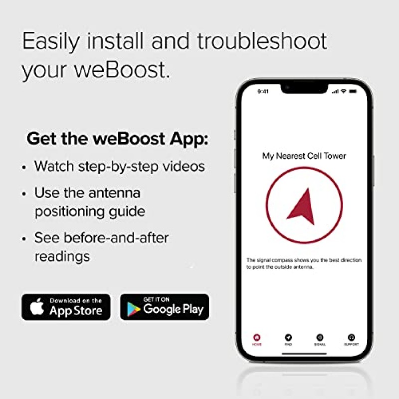 weBoost Drive Reach OTR - 트럭 및 SUV용 휴대폰 신호 부스터 | 미국의 모든 통신사(Verizon, AT&T, T-Mobile 등)를 위한 5G 및 4G LTE 강화 | 미국산 | FCC 승인(모델 477154)