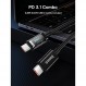 Baseus USB C 충전기, 140W 벽면 충전기 PD 3.1(3.3피트 USB C-C 케이블 포함), 노트북용 3포트 GaN5 충전기, iPad, iPhone 14/13 시리즈, Galaxy, MacBook Pro 16', Steam Deck, 블랙