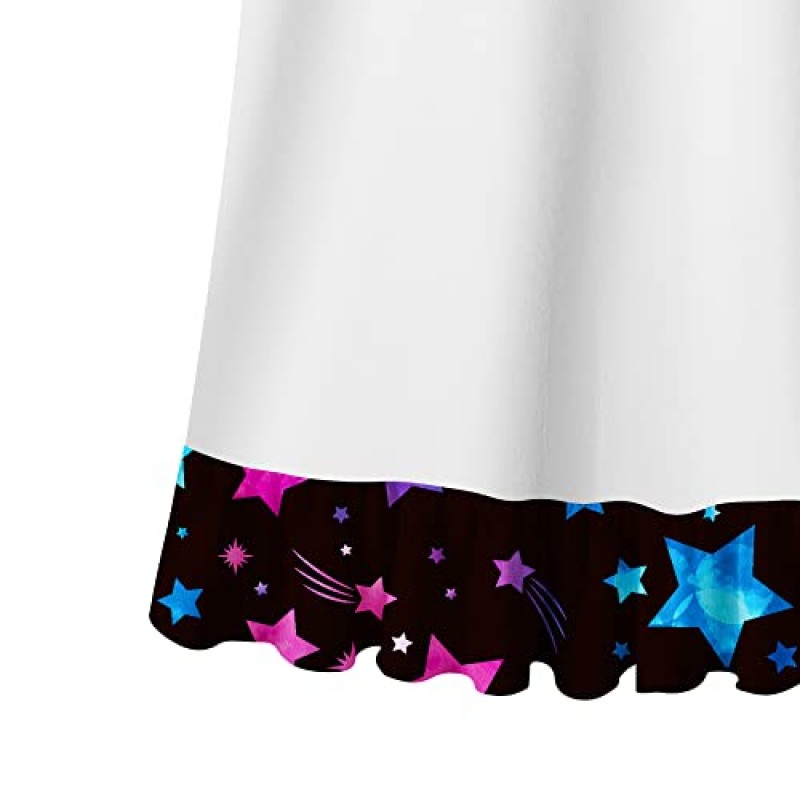 LQSZ 2Pcs 소녀 잠옷 3-10 년 플러터 반팔 드레스 Nightdress Sleepwear 소녀를위한 잠옷 잠옷