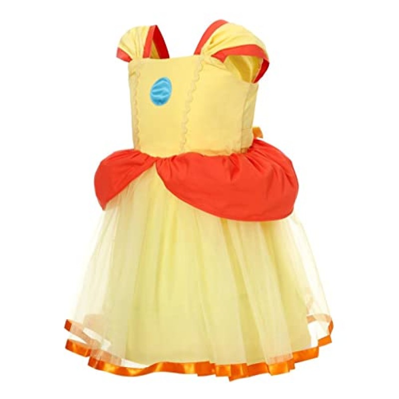Dressy 데이지 슈퍼 형제 공주 의상 Tulle Dress for 유아 소녀 할로윈 생일 파티 멋진 의상