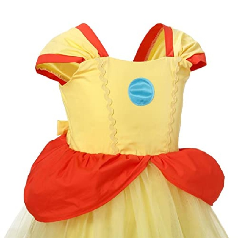Dressy 데이지 슈퍼 형제 공주 의상 Tulle Dress for 유아 소녀 할로윈 생일 파티 멋진 의상