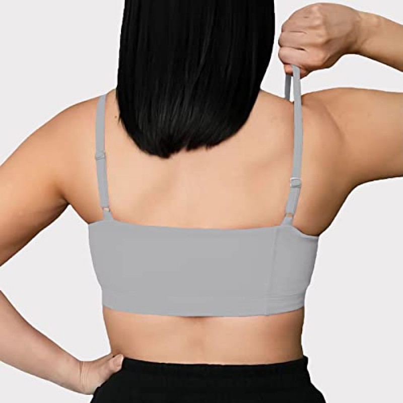 Aoxjox 여성 운동 Bandeau 스포츠 브래지어 훈련 피트니스 러닝 요가 자르기 탱크 탑