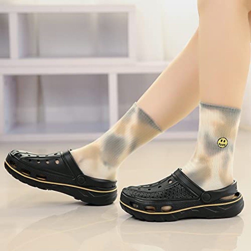 INMINPIN Mens Womens Garden Clogs 신발 비치 슬리퍼 편안한 아치 지원 깔창이있는 수영장 워터 샌들