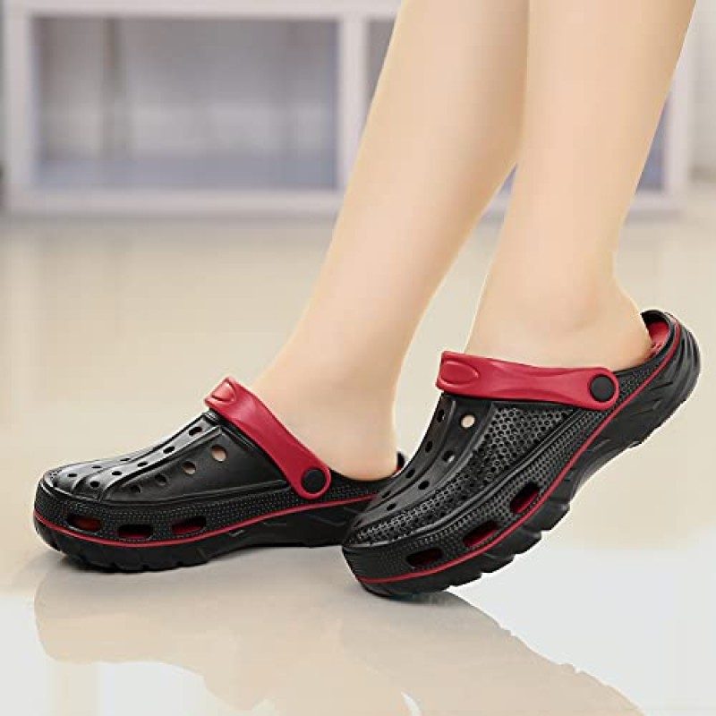 INMINPIN Mens Womens Garden Clogs 신발 비치 슬리퍼 편안한 아치 지원 깔창이있는 수영장 워터 샌들