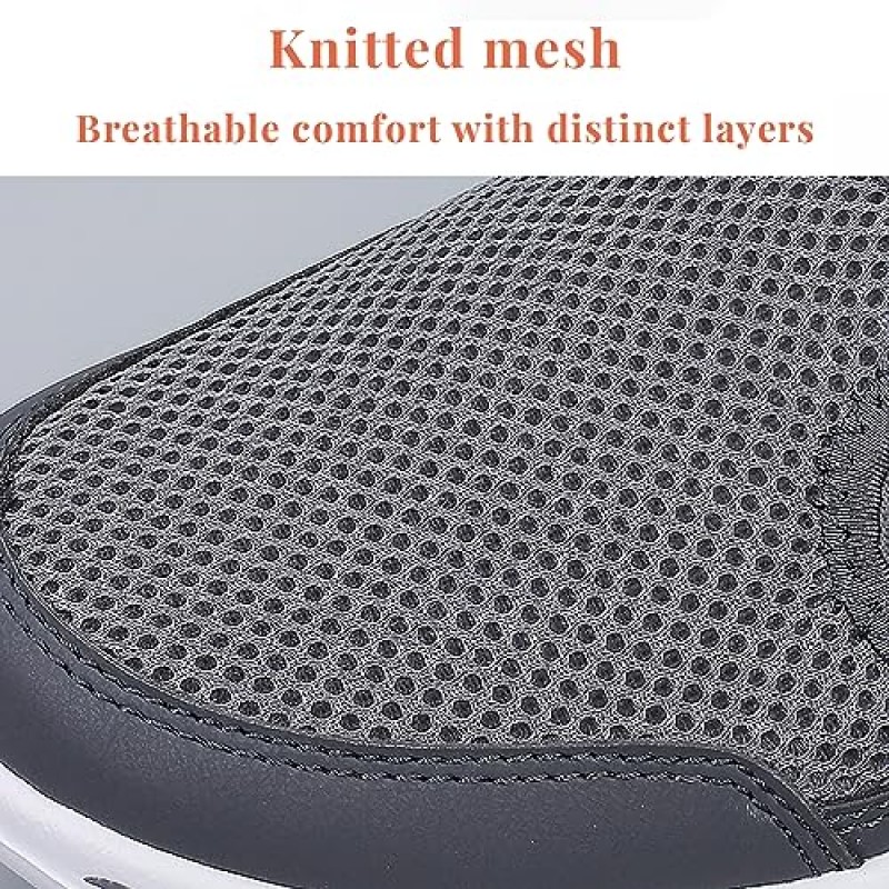 Iwenpant 여성용 및 남성용 나막신 뮬 아치 지원 정원 신발 슬립온 야외 니트 메쉬 슬리퍼 발바닥 근막염 발 안창이 있는 경량 통기성 운동화
