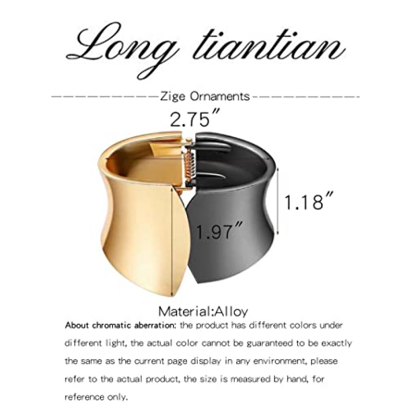 여성을위한 긴 tiantian 18K 골드 팔목 팔찌 십대 소녀를위한 패션 Chunky 골드 팔찌 여성을위한 힌지 골드 팔찌 팔찌 여성 선물을위한 골드 손목 팔목