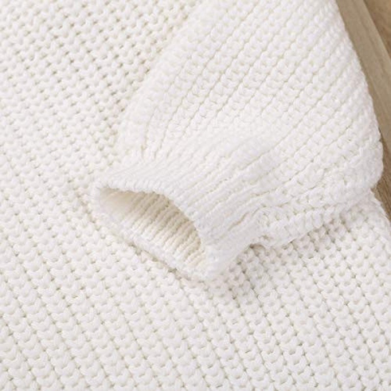 Afunbaby 아기 소녀 소년 니트 스웨터 블라우스 풀오버 스웨터 유아 유아를위한 따뜻한 Crewneck 긴 소매 탑