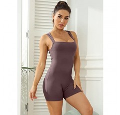 AUTOMET Womens Jumpsuits Unitard Bodysuits 반바지 Rompers Tummy Control 민소매 원활한 요가 Bodycon 복장 2023