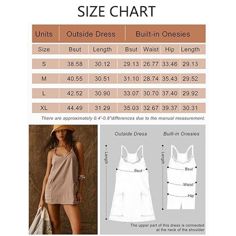 VIUTIL Womens Athletic Dress with 내장 반바지 핫 샷 미니 드레스 운동 스포츠 골프 드레스 여름 2023