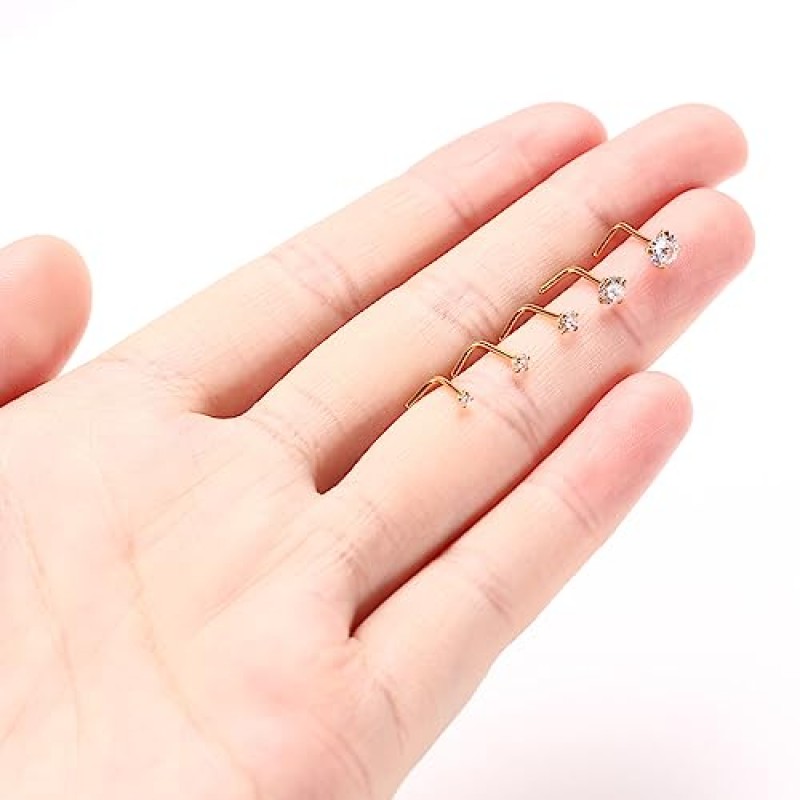 GAGABODY G23 티타늄 코 링 후프 20G 18G 코 링 스터드 나사 L 자형 코 후프 코 스터드 Tragus 연골 헬릭스 귀걸이 후프 코 피어싱 쥬얼리