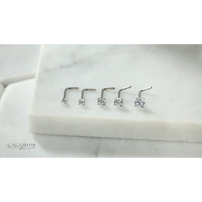 GAGABODY G23 티타늄 코 링 후프 20G 18G 코 링 스터드 나사 L 자형 코 후프 코 스터드 Tragus 연골 헬릭스 귀걸이 후프 코 피어싱 쥬얼리