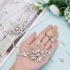 FINGERINSPIRE 2Pcs 우아한 라인 석 크리스탈 금속 구두 클립, (4.7x2.5 인치, 지우기) 신부 구두 버클 구두 장식 액세서리 웨딩 파티 지갑 벨트 하드웨어 DIY 공예