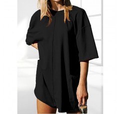 AnotherChill Womens Athletic Romper With Pocket Workout Tee Rompers 등이 없는 오버사이즈 Onesie 캐주얼 액티브웨어