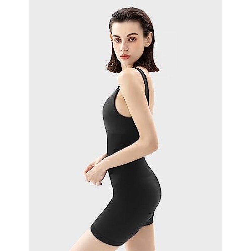 PUMIEY 여성용 점프수트 복부 컨트롤 원활한 운동 유니타드 롬퍼스 패딩 파워 컬렉션